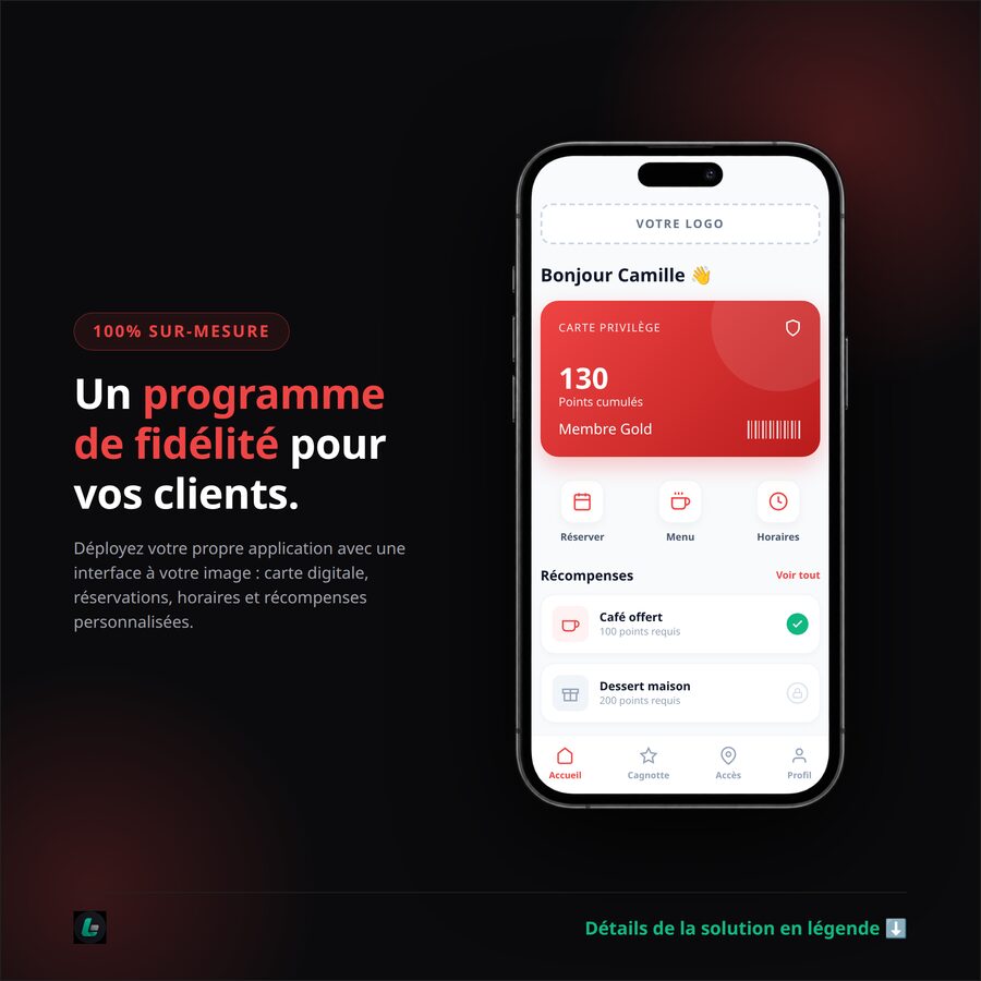 Exemple d'application Lemyos de programme de fidélité client